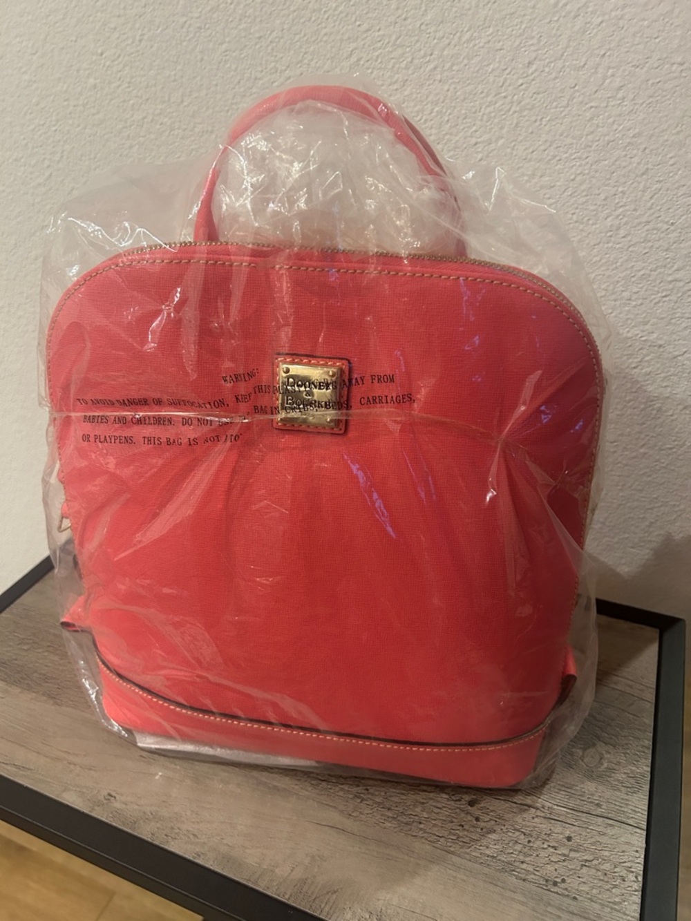 NWT dooney & bourke bubblegum pink zip pod backpack